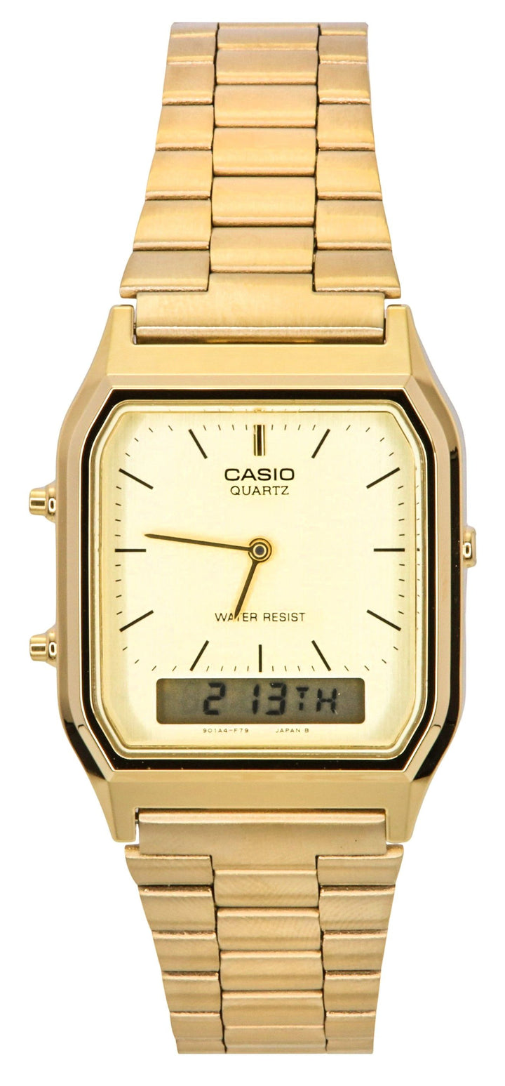 Casio Quartz Analog Digital Gold Tone AQ-230GA-9DMQ AQ230GA-9DMQ Men's Watch