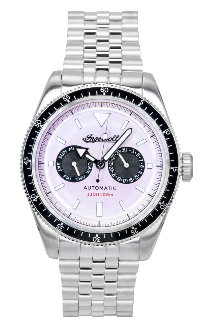 Ingersoll Outlaw Stainless Steel Pink Dial Automatic I17201 Men's Watch