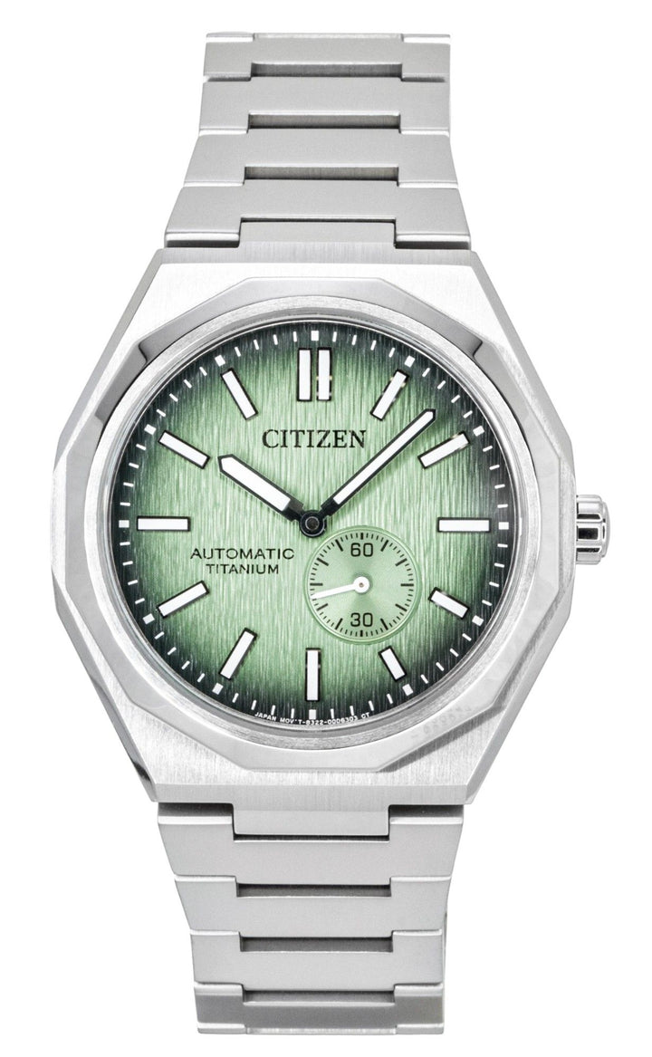 Citizen Zenshin 60 Super Titanium Green Dial Automatic NK5020-58X 100M Men's Watch